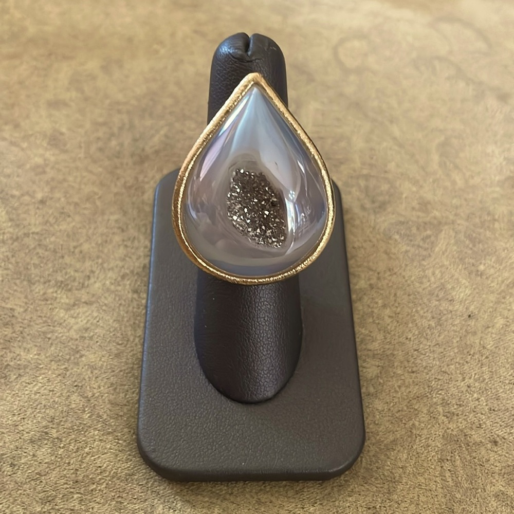 Marcia Moran Statement Crystal Teardrop Ring